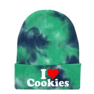 I Love Heart Cookies Tie Dye 12in Knit Beanie