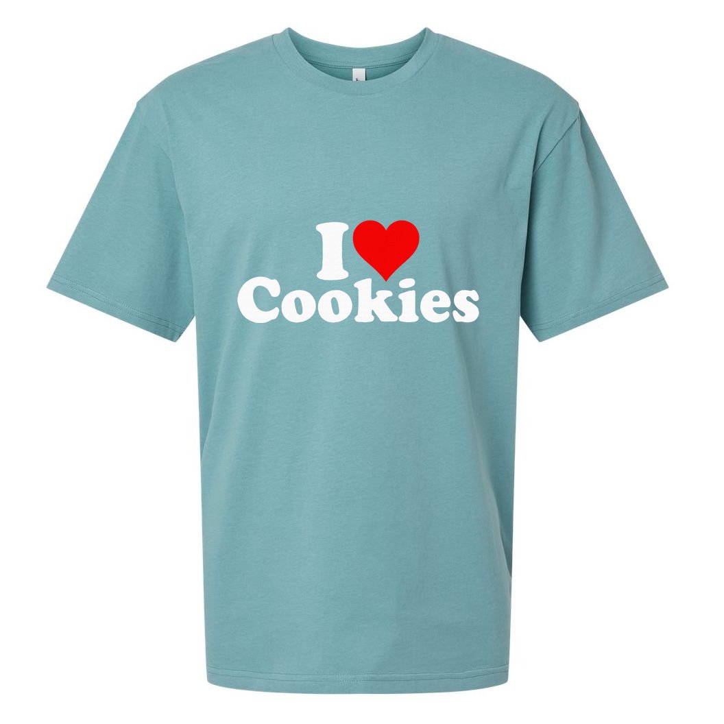 I Love Heart Cookies Sueded Cloud Jersey T-Shirt