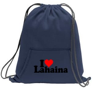 I Love Heart Lahaina Hawaii Sweatshirt Cinch Pack Bag