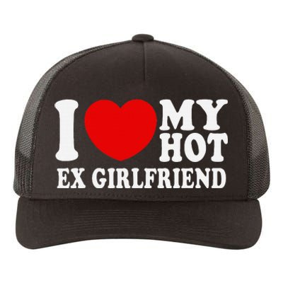 I Love Heart My Hot Ex Girlfriend Mr & Mrs His & Her Yupoong Adult 5-Panel Trucker Hat