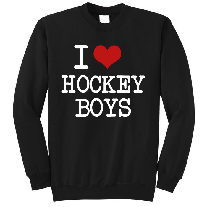 I Love Heart Hockey Funny Meme Sweatshirt