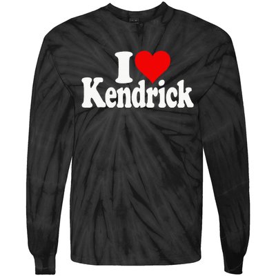 I Love Heart Kendrick Tie-Dye Long Sleeve Shirt