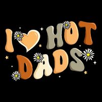 I Love Hot Dads Retro Funny Red Heart Love Dads Impact Tech Backpack