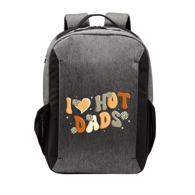 I Love Hot Dads Retro Funny Red Heart Love Dads Vector Backpack