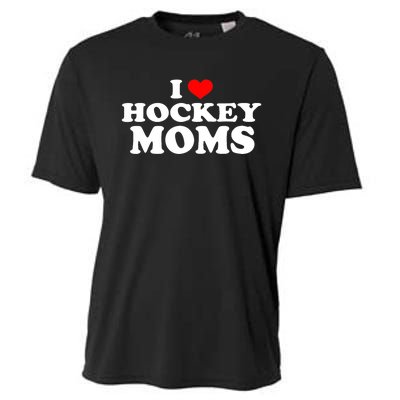 I Love Hockey Moms Funny Cooling Performance Crew T-Shirt