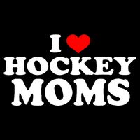 I Love Hockey Moms Funny Button