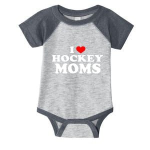 I Love Hockey Moms Funny Infant Baby Jersey Bodysuit