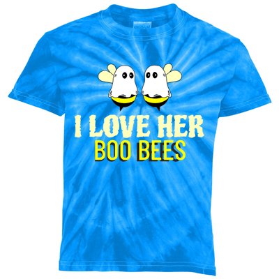 I Love Her Boo Bees Halloween Matching Couples Costume Cool Gift Kids Tie-Dye T-Shirt