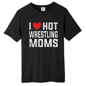 I Love Hot Wrestling Moms Cute Red Heart Love Moms Wrestler Tall Fusion ChromaSoft Performance T-Shirt