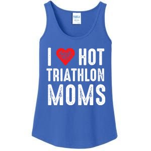 I Love Hot Triathlon Moms Gift Ladies Essential Tank