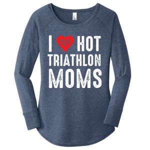 I Love Hot Triathlon Moms Gift Women's Perfect Tri Tunic Long Sleeve Shirt