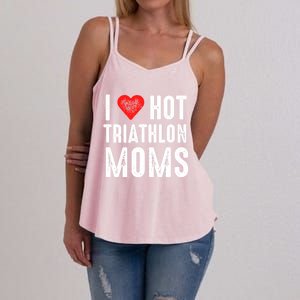 I Love Hot Triathlon Moms Gift Women's Strappy Tank