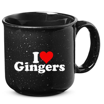I Love Heart Gingers Redheads Red Hair 15oz Campfire Ceramic Mug