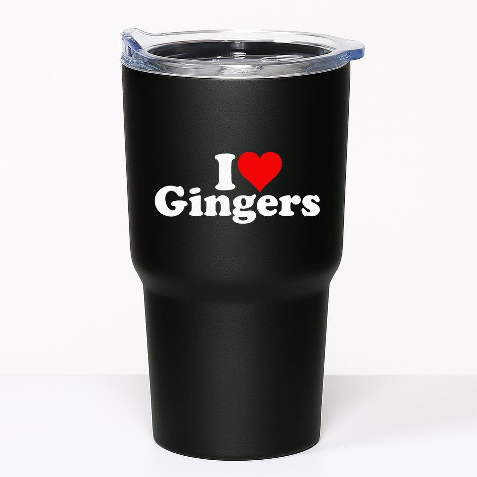 I Love Heart Gingers Redheads Red Hair Tumbler