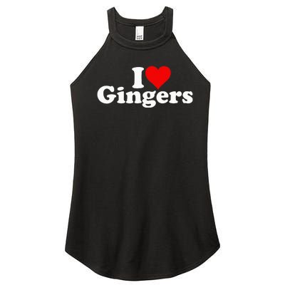 I Love Heart Gingers Redheads Red Hair Women’s Perfect Tri Rocker Tank