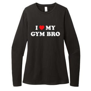 I Love Heart My Gym Bro Funny Fitness Workout Womens CVC Long Sleeve Shirt