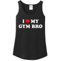 I Love Heart My Gym Bro Funny Fitness Workout Ladies Essential Tank