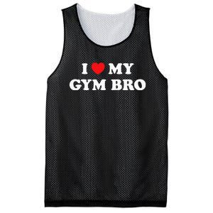 I Love Heart My Gym Bro Funny Fitness Workout Mesh Reversible Basketball Jersey Tank