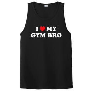 I Love Heart My Gym Bro Funny Fitness Workout PosiCharge Competitor Tank