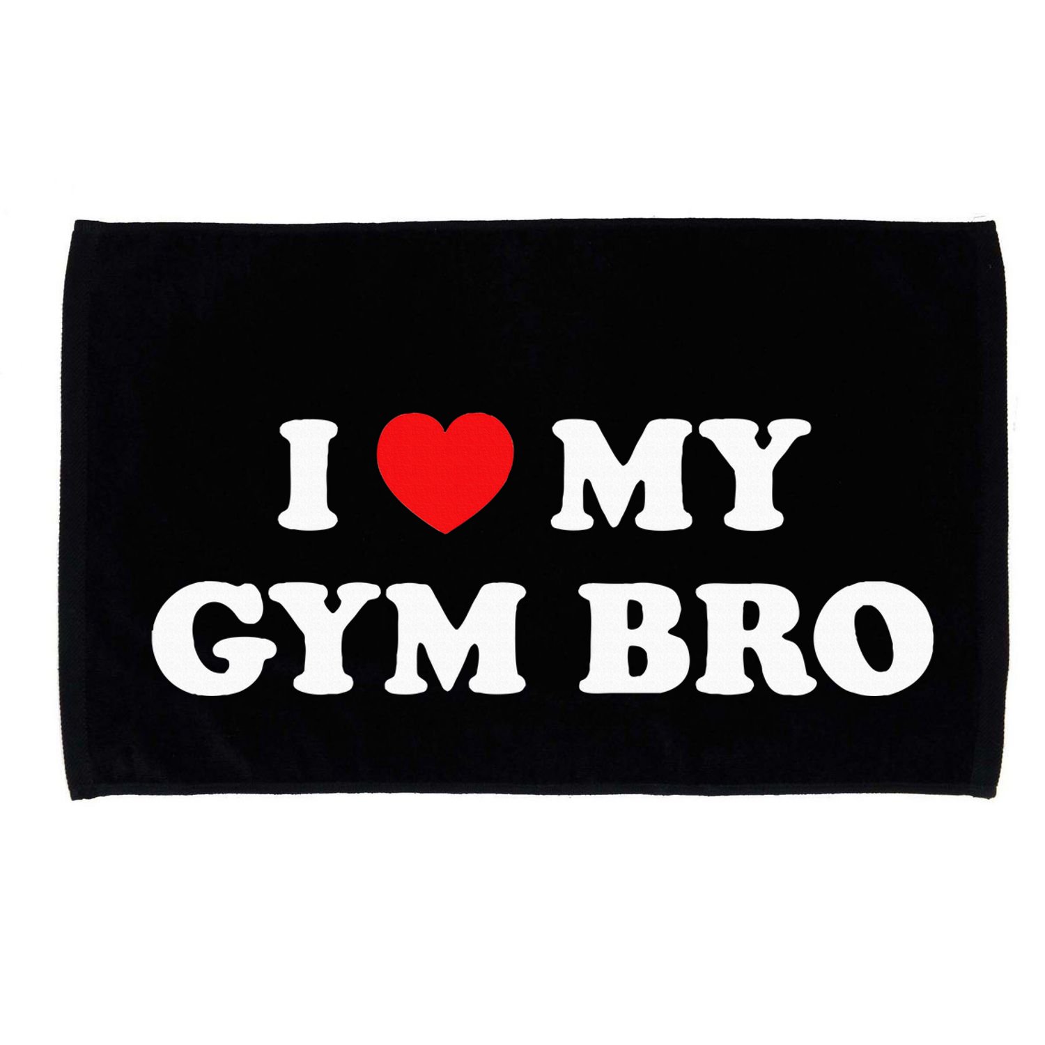 I Love Heart My Gym Bro Funny Fitness Workout Microfiber Hand Towel