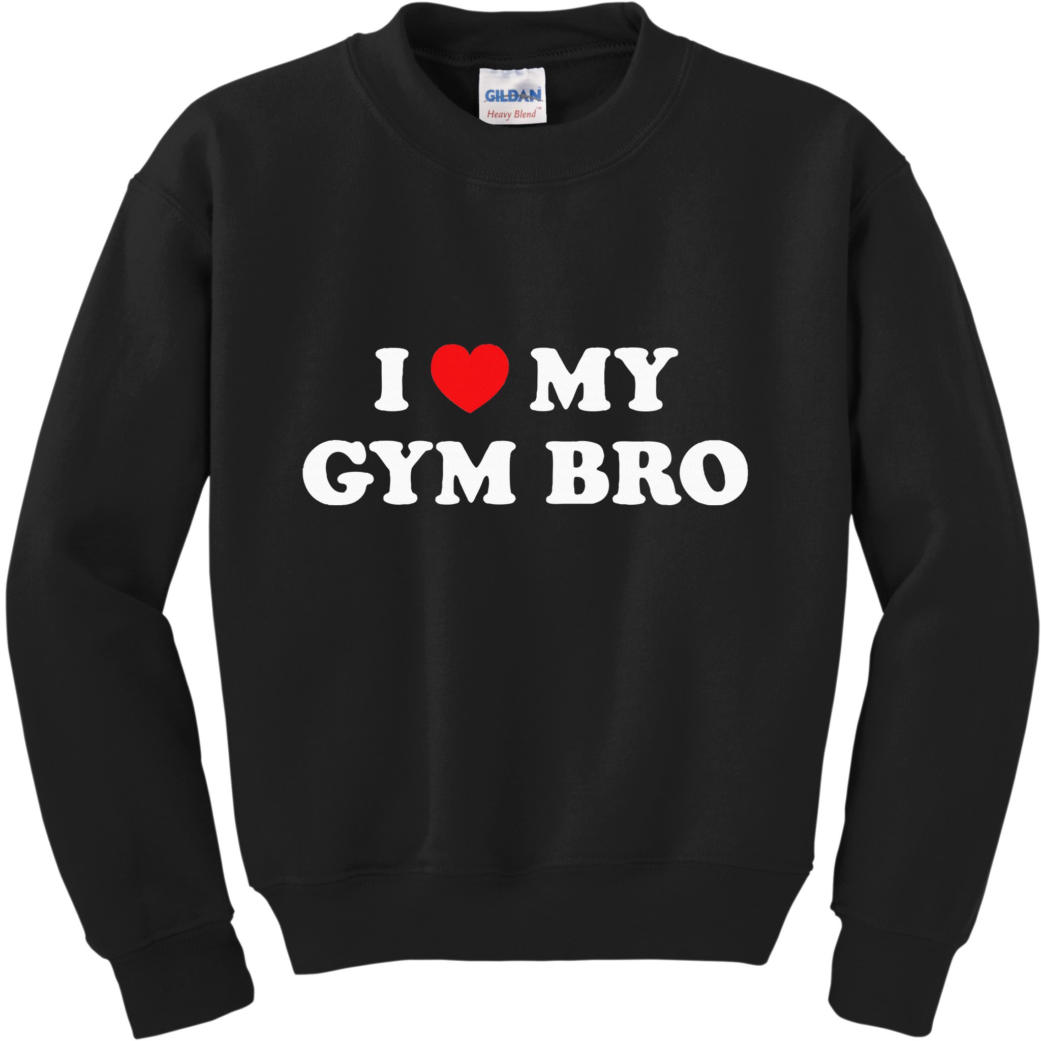 I Love Heart My Gym Bro Funny Fitness Workout Kids Sweatshirt