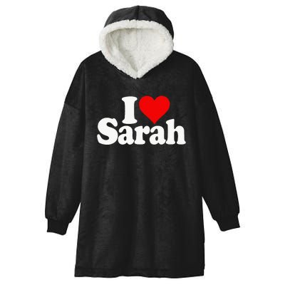 I Love Heart Sarah Hooded Wearable Blanket