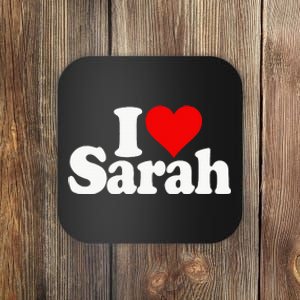 I Love Heart Sarah Coaster