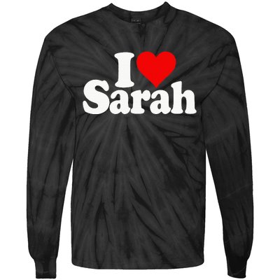 I Love Heart Sarah Tie-Dye Long Sleeve Shirt