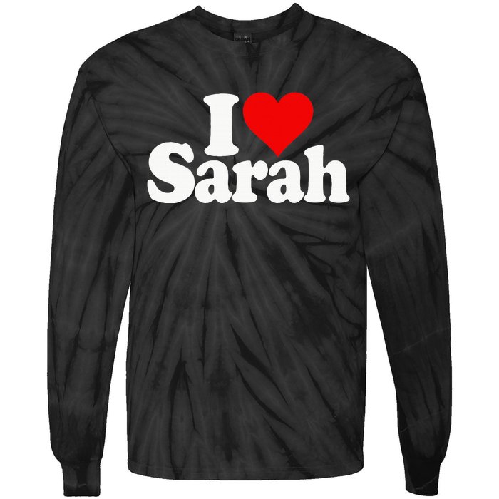 I Love Heart Sarah Tie-Dye Long Sleeve Shirt