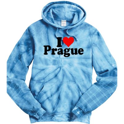 I Love Heart Prague Czech Republic Praha Tie Dye Hoodie