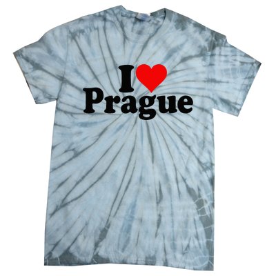 I Love Heart Prague Czech Republic Praha Tie-Dye T-Shirt