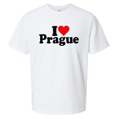 I Love Heart Prague Czech Republic Praha Sueded Cloud Jersey T-Shirt