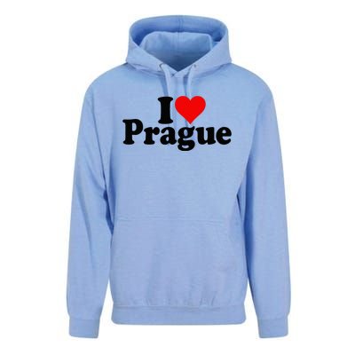 I Love Heart Prague Czech Republic Praha Unisex Surf Hoodie