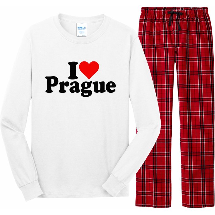 I Love Heart Prague Czech Republic Praha Long Sleeve Pajama Set