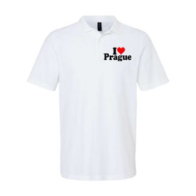 I Love Heart Prague Czech Republic Praha Softstyle Adult Sport Polo