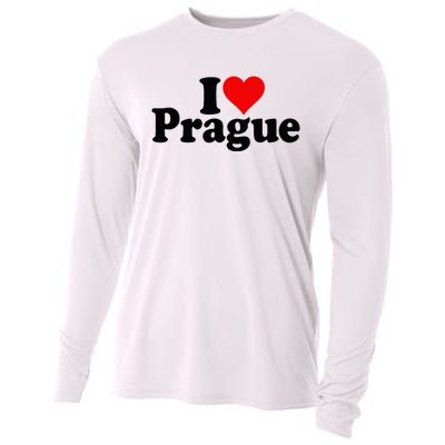 I Love Heart Prague Czech Republic Praha Cooling Performance Long Sleeve Crew