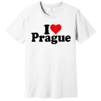 I Love Heart Prague Czech Republic Praha Premium T-Shirt