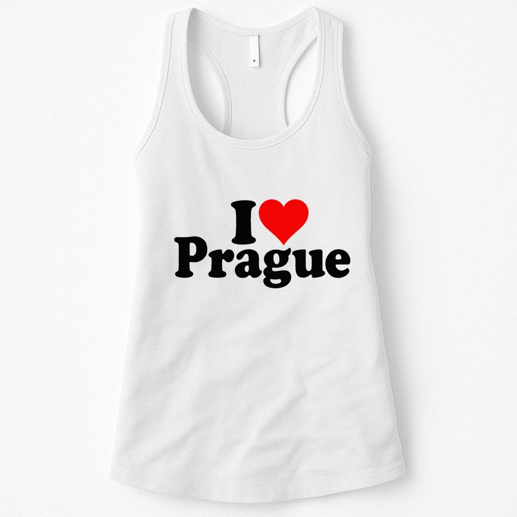 I Love Heart Prague Czech Republic Praha Womens Tank Top