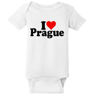 I Love Heart Prague Czech Republic Praha Baby Bodysuit