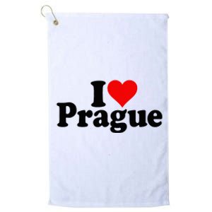 I Love Heart Prague Czech Republic Praha Platinum Collection Golf Towel