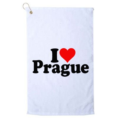 I Love Heart Prague Czech Republic Praha Golf Towel