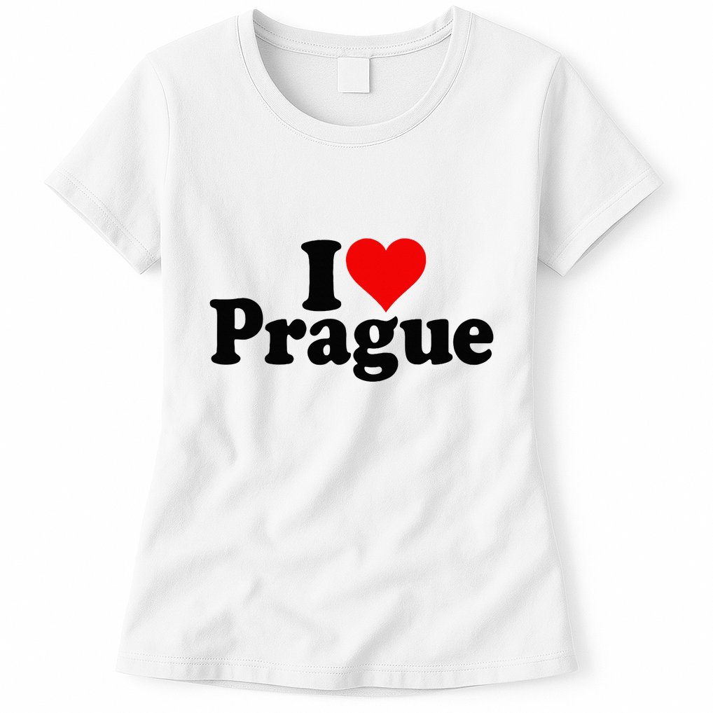 I Love Heart Prague Czech Republic Praha Womens T-Shirt