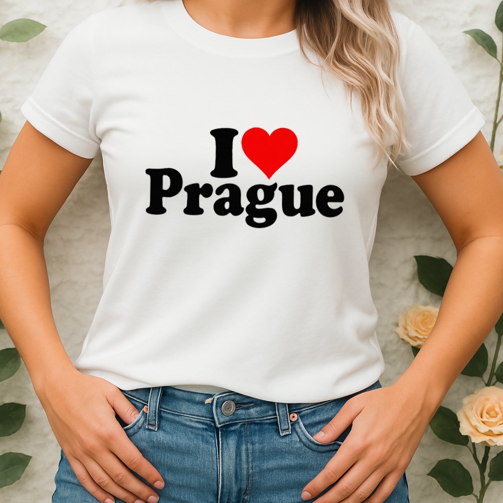 I Love Heart Prague Czech Republic Praha Womens T-Shirt