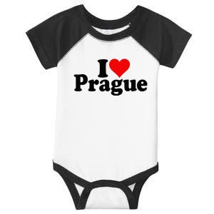 I Love Heart Prague Czech Republic Praha Infant Baby Jersey Bodysuit