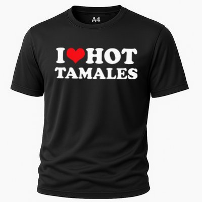 I Love Hot Tamales Tee Funny Red Heart Love Tamales Tee Performance Shirt