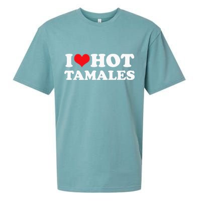 I Love Hot Tamales Tee Funny Red Heart Love Tamales Tee Sueded Cloud Jersey T-Shirt