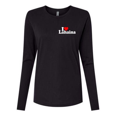 I Love Heart Lahaina Hawaii Womens Cotton Relaxed Long Sleeve T-Shirt