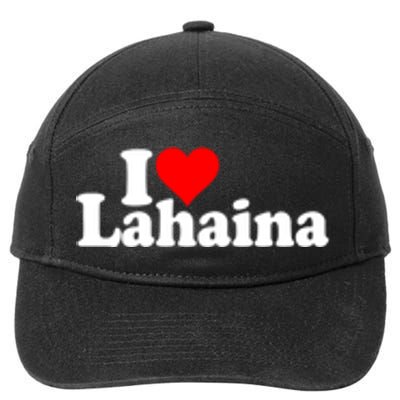 I Love Heart Lahaina Hawaii 7-Panel Snapback Hat