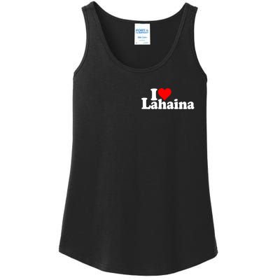 I Love Heart Lahaina Hawaii Ladies Essential Tank