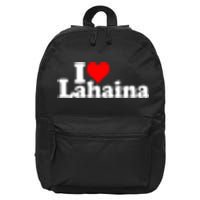 I Love Heart Lahaina Hawaii 16 in Basic Backpack